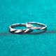 thumbnail image 5 of Anillo de pareja de plata de ley 925 Anillo de moissanita para mujer Regalo de San Valentín Chapado en oro pt950 Meson, 5 of 5