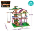 thumbnail image 1 of City Tree House Summer Villa Building Blocks Set, Garden Castle with Swimming Pool & Mini Figures, DIY Street View Model Toy, Birthday Holiday Gift for Kids, 1 of 7
