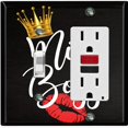 thumbnail image 1 of Metal Light Switch Plate Cover Queen Crown Kiss Miss Boss SGN003, 1 of 13