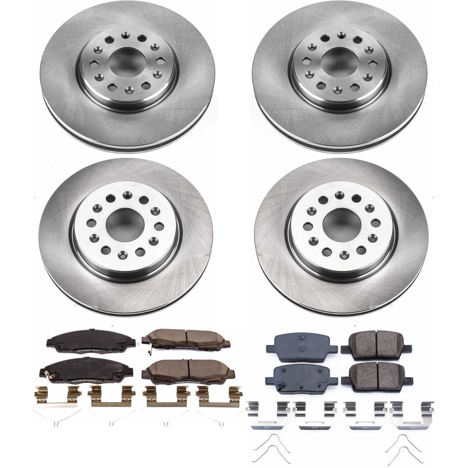 PowerStop Front and Rear Stock Replacement Brake Pad and Rotor Kit Fits: BUICK CHEVROLET GMC Select Models KOE7410