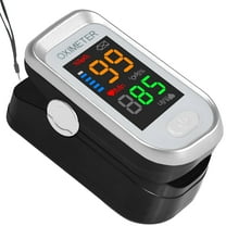 SUWU Pulse Oximeter Fingertip,Blood Oxygen Monitor with Lanyard,Finger Pulse Oximeter with Heart Rate Tracker,Black