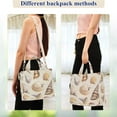 thumbnail image 4 of FORMRS Womens Corduroy Tote Bag Crossbody Shoulder Handbag with Pocket, Beige Watercolor Seashells, 4 of 7