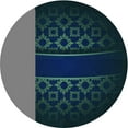 thumbnail image 1 of Ahgly Company Machine Washable Indoor Round Transitional Night Blue Area Rugs, 3' Round, 1 of 7
