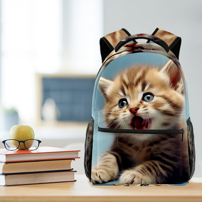 Travel Backpack for Women Animal Cat Cute Kitten Backpack for Men
