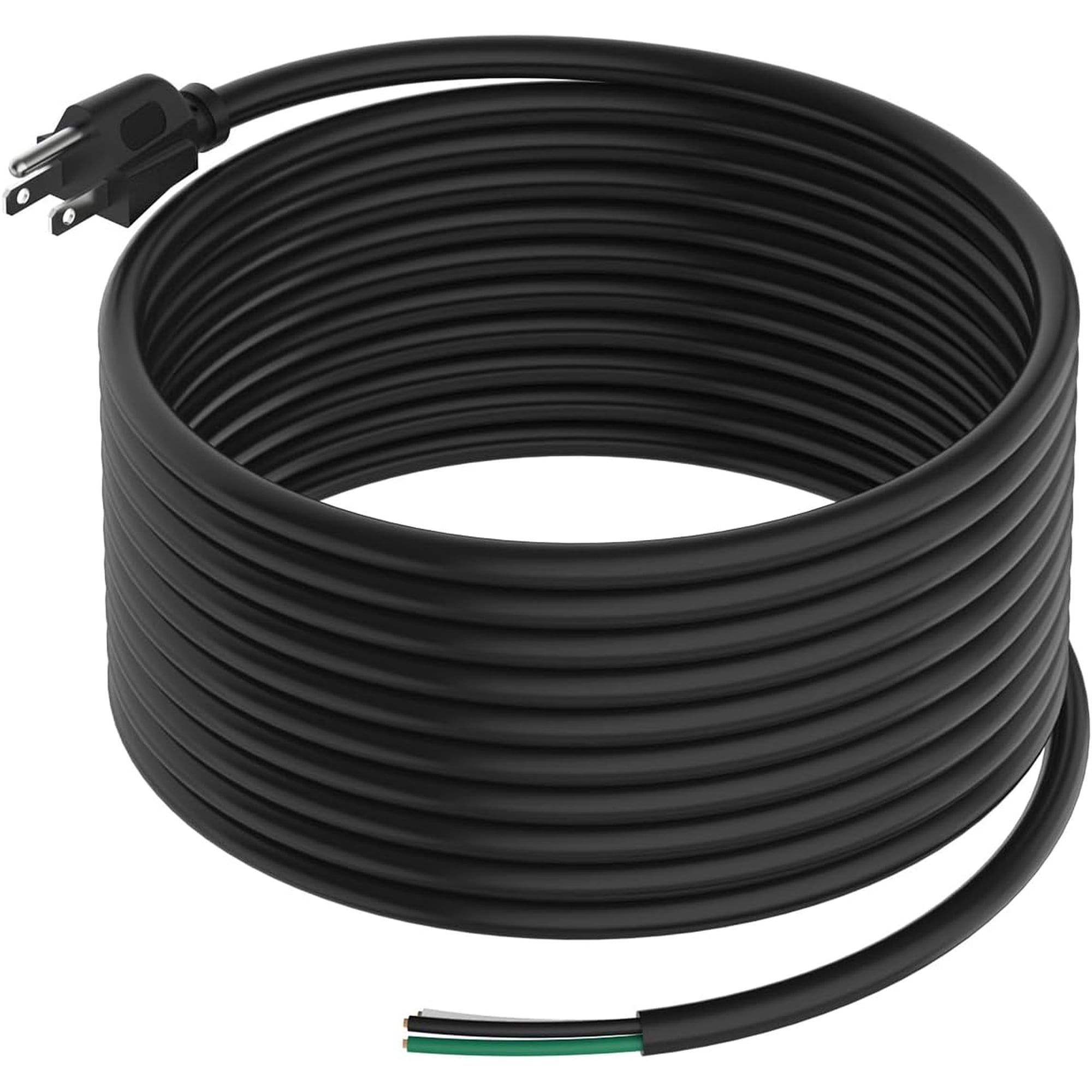 20ft 14 Gauge 3 Prong Heavy Duty Replacement Power Supply Cord Cable - Heavy Duty Power Cord for Power Tools, 110V 115V 120V Pigtail Cord, Air Compressor Power Cord, 14 AWG Appliance Cord 15A