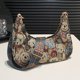thumbnail image 4 of Bolso de compras de moda para mujer para axilas de oso Kawaii para regalo (cinturón de tela marrón), 4 of 8