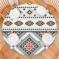 thumbnail image 2 of Fitted Table Cover with Elastic Hem, Beautiful Bohemian Floral Pattern for 52-56 Inches, Machine Washable, 2 of 7