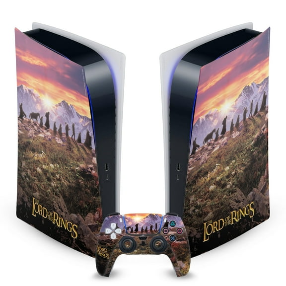 Head Case Designs Officially Licensed The Lord Of The Rings The Fellowship Of The Ring Graphic Art Group Vinyl Skin Decal Compatible with Sony PS5 Digital Edition Bundle