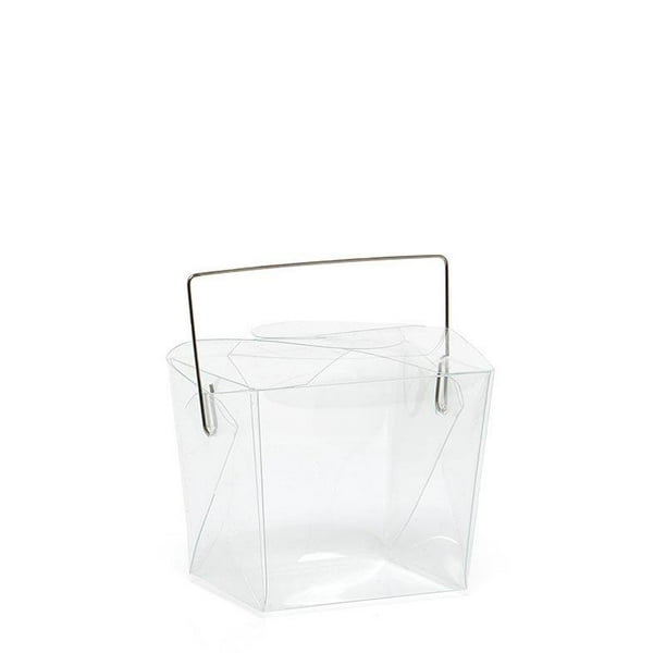 Clear PVC Chinese Take Out Boxes 3" X 2 1/4" 15.6 mil Thick