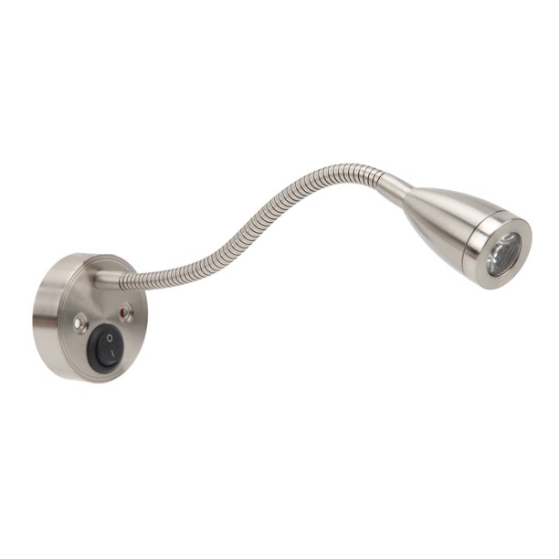 Luz De Noche LED Para RV, Giratoria De 360 grados, Cuello De Cisne Flexible, Lámpara De Lectura Ajustable, Cálido Para Autocaravanas, Camiones, Barcos, aleación De