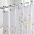 thumbnail image 2 of Unique Bargains Floral Print Sets, Waterproof Bath Curtain Yellow 71"W x 71"L, 2 of 5