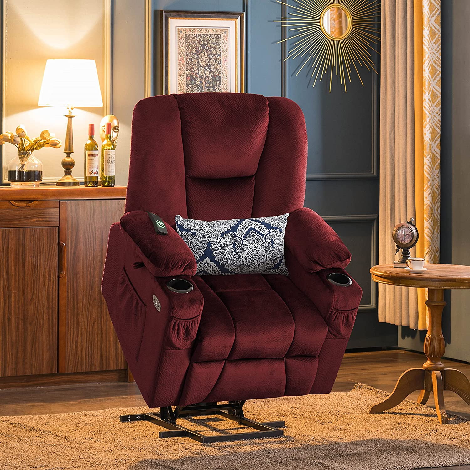 Mcombo Electric Power Lift Recliner Chair with Extended Footrest