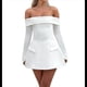 thumbnail image 1 of Vestido Mini para Mujer, con Hombros Descubiertos, Larga, Corte A, Vestido Formal Corto, para Fiesta y Club L, 1 of 8