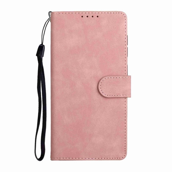 Allytech For Compatible with Google Pixel 6 Wallet Case, with Wrist Strap Kickstand Card Holder Magnetic Buckle Protective Flip Full for Google Pixel 6 Synthetic Leather Case,Pink