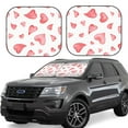 thumbnail image 6 of Kdxio Pink Hearts Print 2-Piece Sun Shade Front Windshield - Foldable Car Front Window Sunshades For Most Sedans Suv Truck, 6 of 6