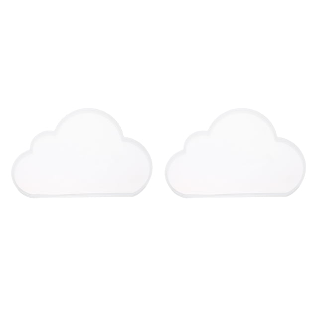 Uxcell 2 Pcs Moldes de Silicona para Posavasos en Forma de Nube Mediana para Manualidades DIY
