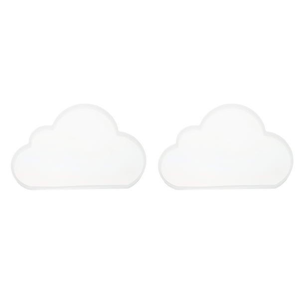 Uxcell 2 Pcs Moldes de Silicona para Posavasos en Forma de Nube Mediana para Manualidades DIY