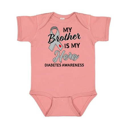 

Inktastic My Brother is My Hero- Diabetes Awareness Gift Baby Boy or Baby Girl Bodysuit