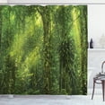 thumbnail image 1 of Ambesonne Green Shower Curtain, Sun Beams Tropic Forest, 69"Wx84"L, Green, 1 of 3
