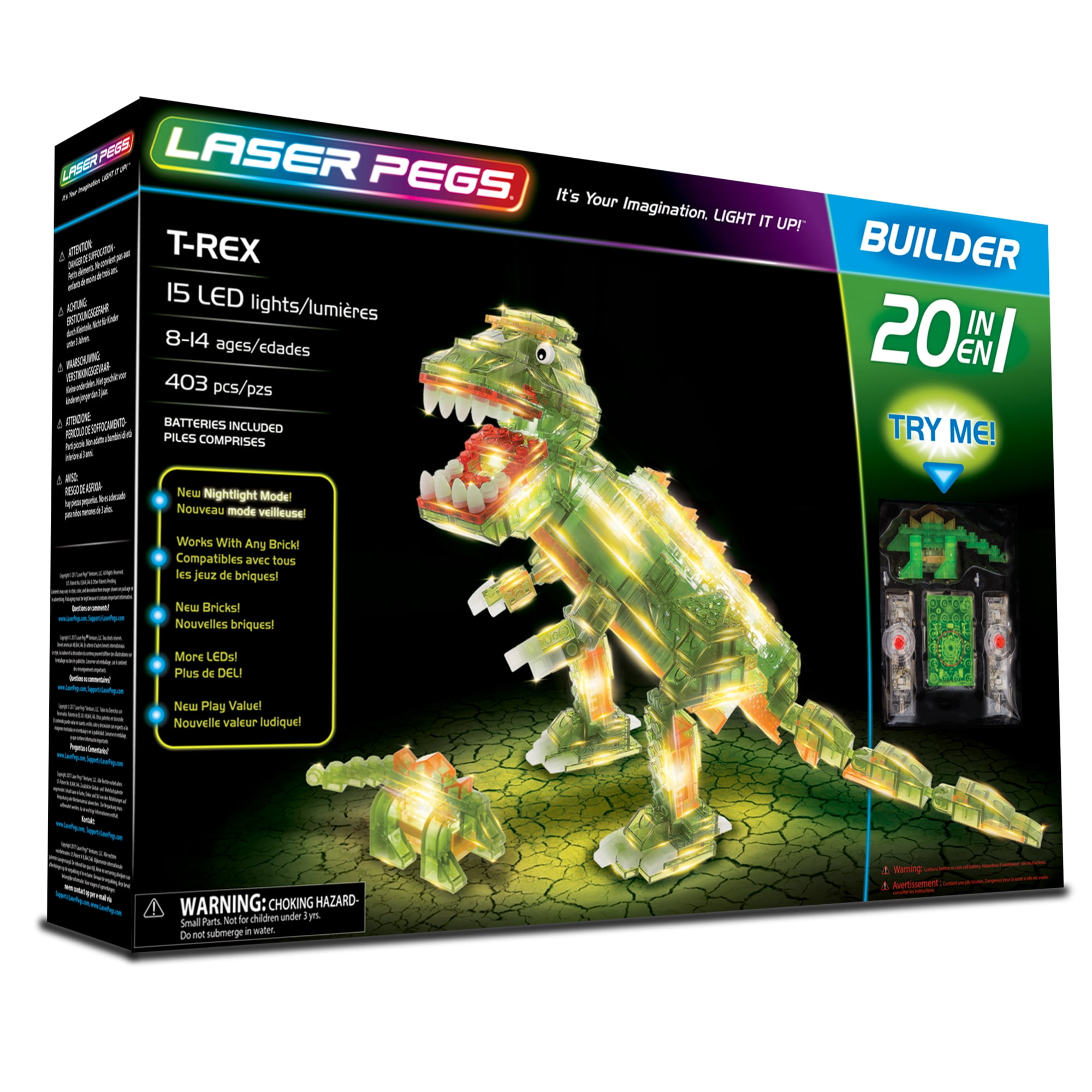 laser pegs t rex