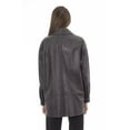 thumbnail image 3 of Alpha Studio Chic Brown Leatherette Shirt with Front Pocket, 3 of 3