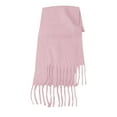 thumbnail image 3 of Dailypoc Winter Scarf for Women Cold Weather Women's Autumn Winter Solid Color Lazy Style Soft Big Pull Hair Warm Knitted Scarf - Skin-Friendly & Windproof for Cold Days,Pink,One Size, 3 of 5