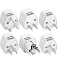 thumbnail image 1 of 1/5pcs Universal World Wide Travel Adapter Uk Plug To Eu Plug Power Outlet Travel Charger Adapter, 1 of 5