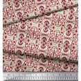 thumbnail image 2 of Soimoi Modal Satin Fabric Damask Ethnic Print Fabric by The Yard 42 Inch Wide, 2 of 3