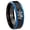 Black And Blue Step Edge, variant on Dragon Dome Black And Rose Gold Tungsten Wedding Ring 10MM