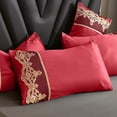 thumbnail image 6 of Kadlawus Pillowcases Solid Color Luxurious Lace Pillow Case Set of 2, European Embroidered Pillow Covers with Envelope Closure, Decorative Bedding, 6 of 6