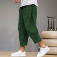 thumbnail image 7 of Men's Casual Harem Pants Breathable Loose Fit Summer Trousers Comfortable Daily Wear Versatile Basic Style Lightweight Relaxed Beach Yoga Men's Pants Relaxed Fit Lounge Big and Tall, 7 of 7