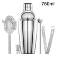 thumbnail image 1 of Cocktail Shaker Set Professional Bartender Kit - 5 Piece Set Cocktail Mixer Bartender Set Cobbler Shaker Stainless Steel Cocktail Mixing Shaker Set 750ml, 1 of 8