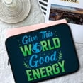 thumbnail image 4 of Give the World Good Energy HP 16" Sleeve - Cute Laptop Sleeve - Printed Laptop Sleeve with Zipper - 2 Sided Print, 4 of 5