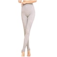 thumbnail image 2 of YABCSAZ Women's Fleece Lined Stirrup Tights Winter Thermal Tights Sheer Illusion Stirrup Opaque Warm Leggings High Waist Stretchy Stirrup Foot Tights, Gray, 2 of 8