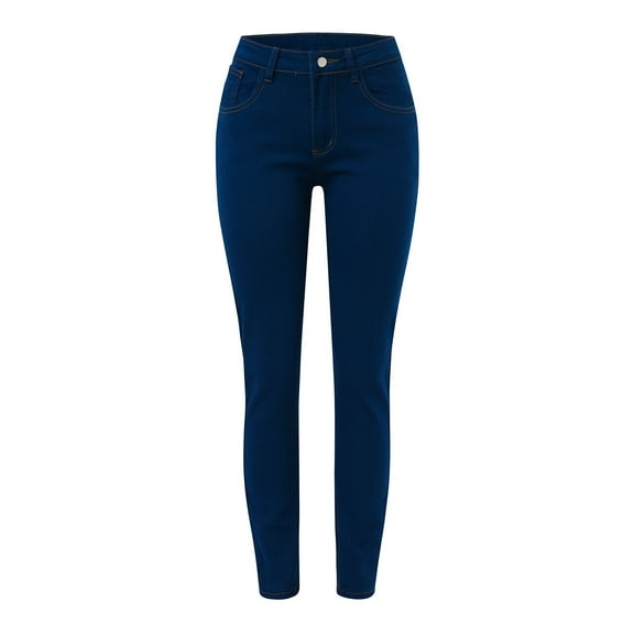 Gubotare Plus Size Jeans for Women Women's Ultra Comfort with Flex Motion Boyfriend Jeans Denim Pants (Blue,XL)