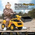 thumbnail image 2 of Costway Kids Ride on Bulldozer with Adjustable Bucket Engine Sound Excavator Digger Toy, 2 of 9