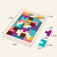 thumbnail image 4 of Rompecabezas de Tetris de madera de colores para niños, juego de rompecabezas de aprendizaje intelectual-a, 4 of 4