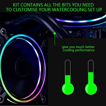 Ejoyous Computer Water-cooled Set PC Water Cooling Kit Parts Liquid Cool (Set YG-371),Water Cooling Set, PC Water (Best Water Cooling Kit 2019)