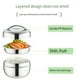 thumbnail image 2 of Matsuzay Fiambrera aislada Contenedor de comida en forma de fruta de acero inoxidable Antiadherente Bento Redonda Mess Oficina Escuela al Cocina y Comedor 0.8 l/mango plateado, 2 of 6