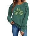 thumbnail image 4 of Tops de Cuello Redondo para las Mujeres San Patricio Día Impreso Manga Larga Suéter Invierno Moda Casual, 4 of 6