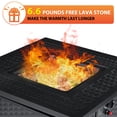 thumbnail image 4 of Singlyfire 28 inch Propane Fire Pit Table Outdoor Firepit Propane 50000BTU Smokeless Wicker Steel, 4 of 9