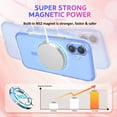 thumbnail image 4 of GALAPROX Clear Magnetic for iPhone 16 Plus Case 6.7'' 2024, Military Protective Never Yellowing Cover with Screen Protector-Blue, 4 of 8