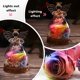 thumbnail image 3 of Figura de ángel con forma de rosa auténtica preservada en cristal con luz LED, 3 of 9
