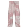 thumbnail image 4 of Pink Poppy Floral Pattern Design Winter Female Pants Flannel High Waist Women Pants Lady Warm Straight Leg Plush Trousers, 4 of 7