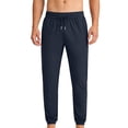 thumbnail image 2 of StSilkitty Men's Quick Dry Sweatpants Solid Color Elastic Waist Drawstring Tapered Workout Joggers Athletic Running Trousers, 2 of 6