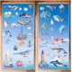 thumbnail image 1 of 8 hojas de pegatinas para ventana con diseño de mar, océano, ballena, delfín, velero, estrella de mar, faro, vinilo adhesivo de PVC impermeable para pared., 1 of 6