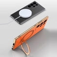 thumbnail image 3 of Magnetic Case for Samsung Galaxy S24 Ultra Case Compatible with Magsafe, Leather Case with Magnetic Stand Shockproof Case, 3 of 5