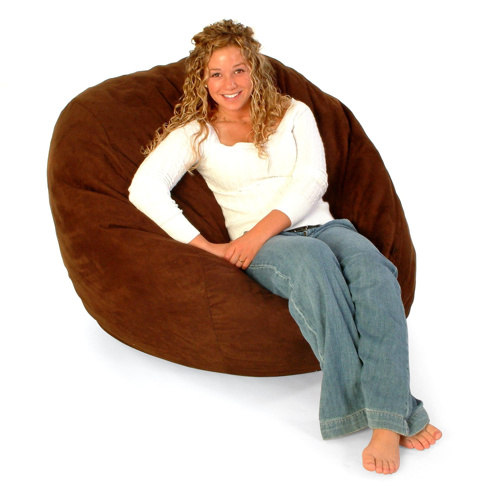 fuf 4 ft lounger bean bag chair  walmart