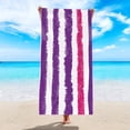 thumbnail image 5 of Vfedsrsge Sand Free Microfiber Beach Towel, Large Quick Dry Travel Towel 59x29 Inches, Lightweight Absorbent Velour Towel for Pool Swimming Camping, Purple, 5 of 6