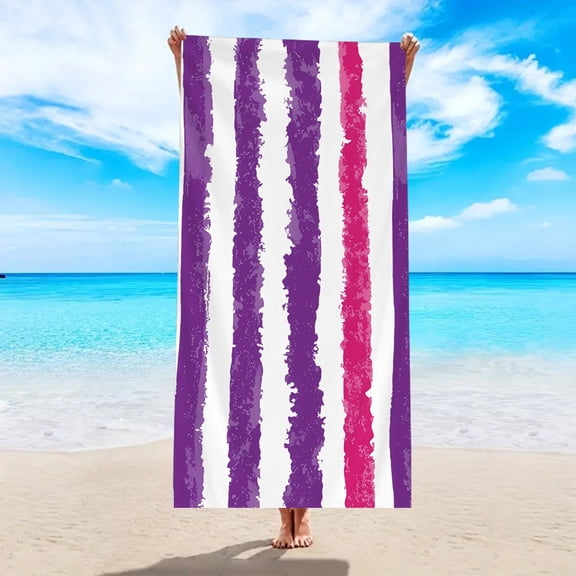 Nkmbld Lightweight Beach Towel, Microfiber Colorful Pool Towels Double Sided Velour Beach Blanket Quick Dry Absorbent Bath Towel for Travel Pool Swimming